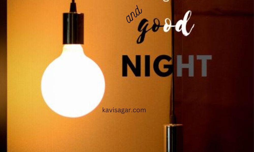 a bulb on, a bulb off, with good morning wishes on yellow and chocolate background